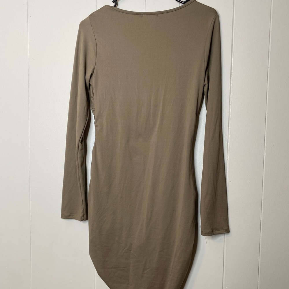 Green Ruched Mini Dress - Picture 6 of 6